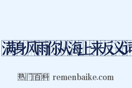 满身风雨你从海上来反义词是什么意思的图片